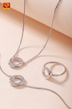 Set trang sức vàng trắng (mã STS 5710)